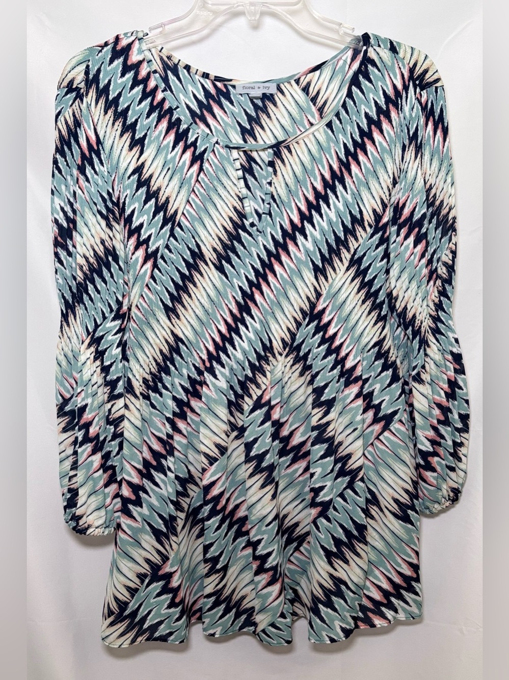 Floral & Ivy Multicolored Zig Zag Blouse